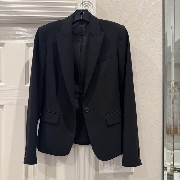 Women's Theory Black Tailored Blazer - Picture 1 of 6